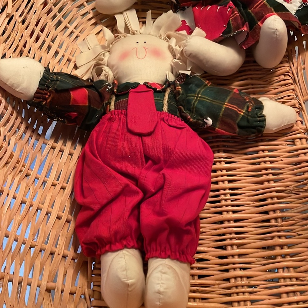 Handmade Raggedy Ann Andy Soft Cloth Dolls Church Bazaar - Picture 2 of 6